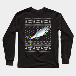 Fishing Xmas Lighting Santa Ugly Fish Christmas Long Sleeve T-Shirt